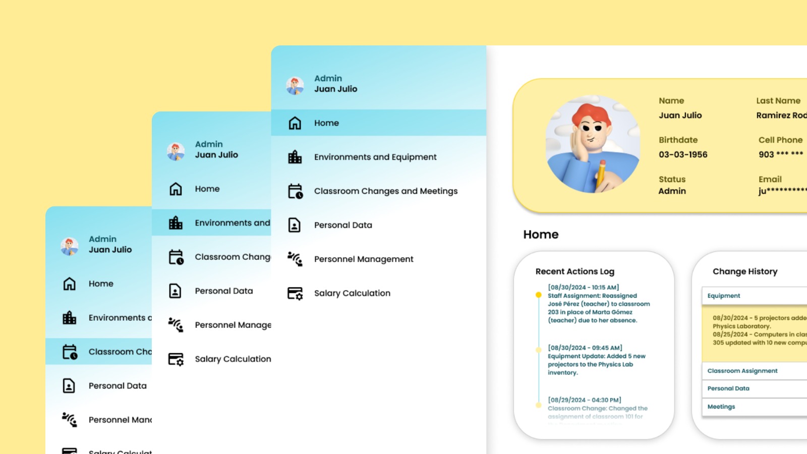 EduSpace Admin Dashboard Interface